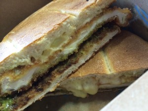 Milanesa torta hot off the griddle.