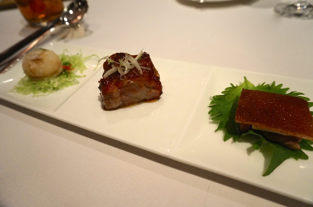 Appetizers at Lung King Heen, the world's first Michelin three-star Chinese restaurant