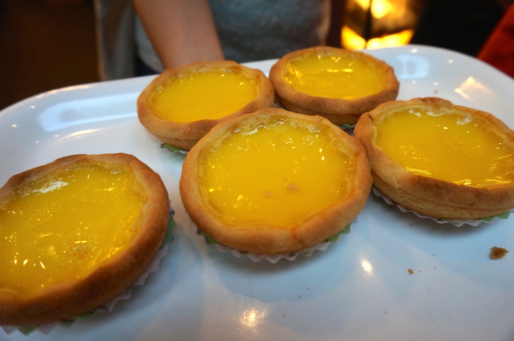 Egg Tarts are a street food favorite in Hong Kong