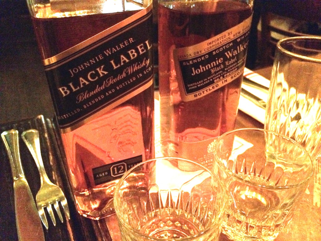 Johnnie Walker Black Now (left) and Then (right)