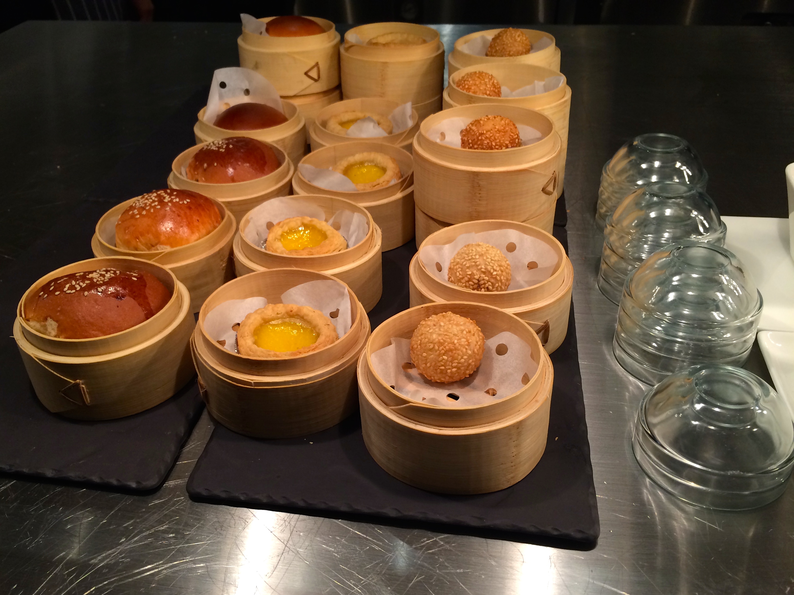 a group of food in containers