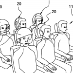 a group of people sitting in a row