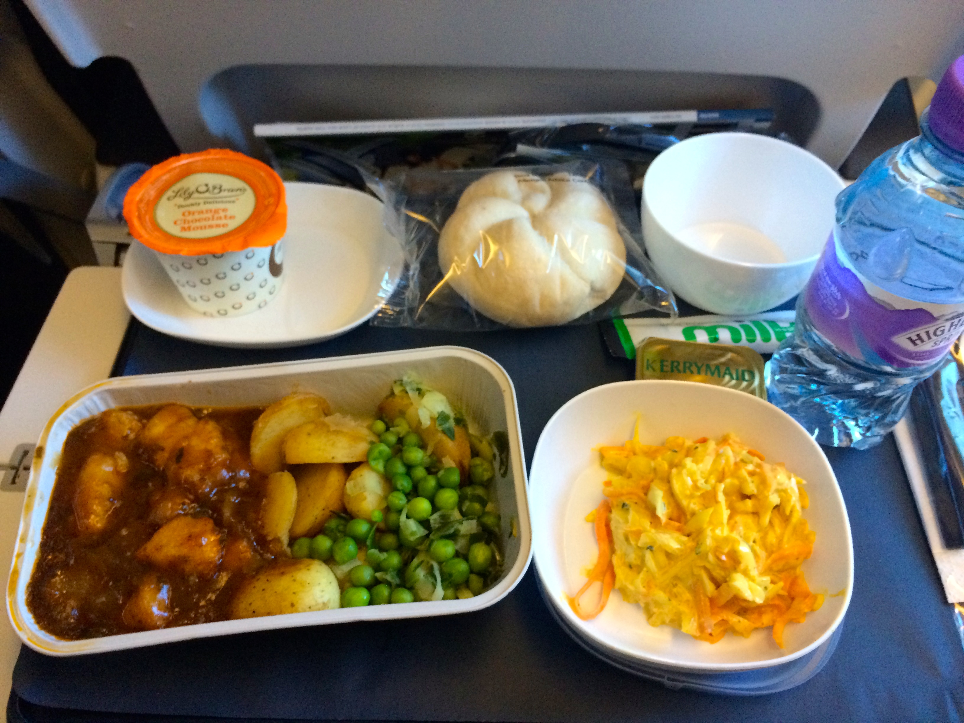 food on a tray on a table