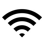 a black wifi symbol