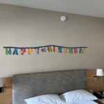 a birthday banner on a wall