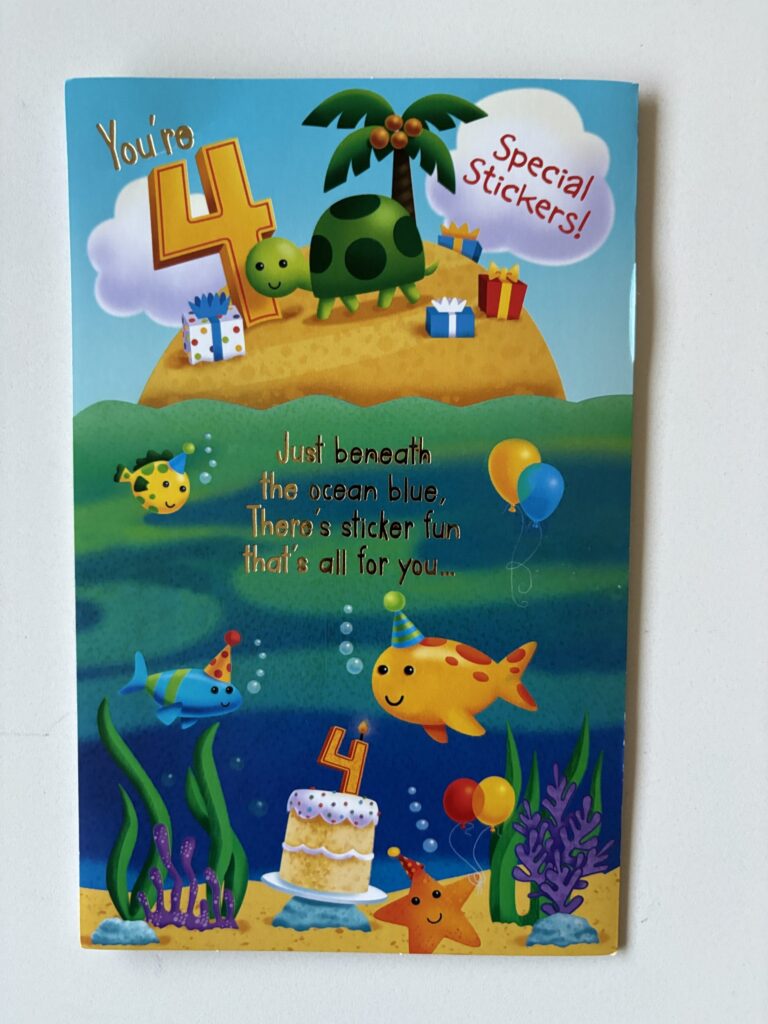 a birthday card with cartoon animals